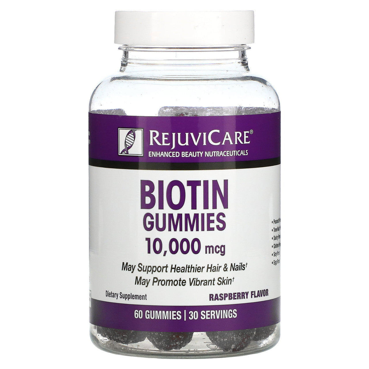 RejuviCare Biotin Gummies for Beautiful Hair, Skin and Nails, 60 ea
